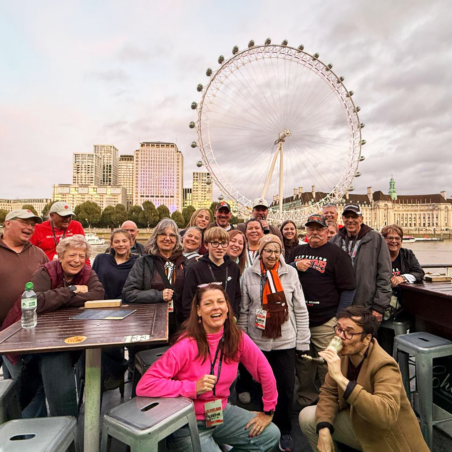 Big Game Travel fans on the Cleveland in London trip